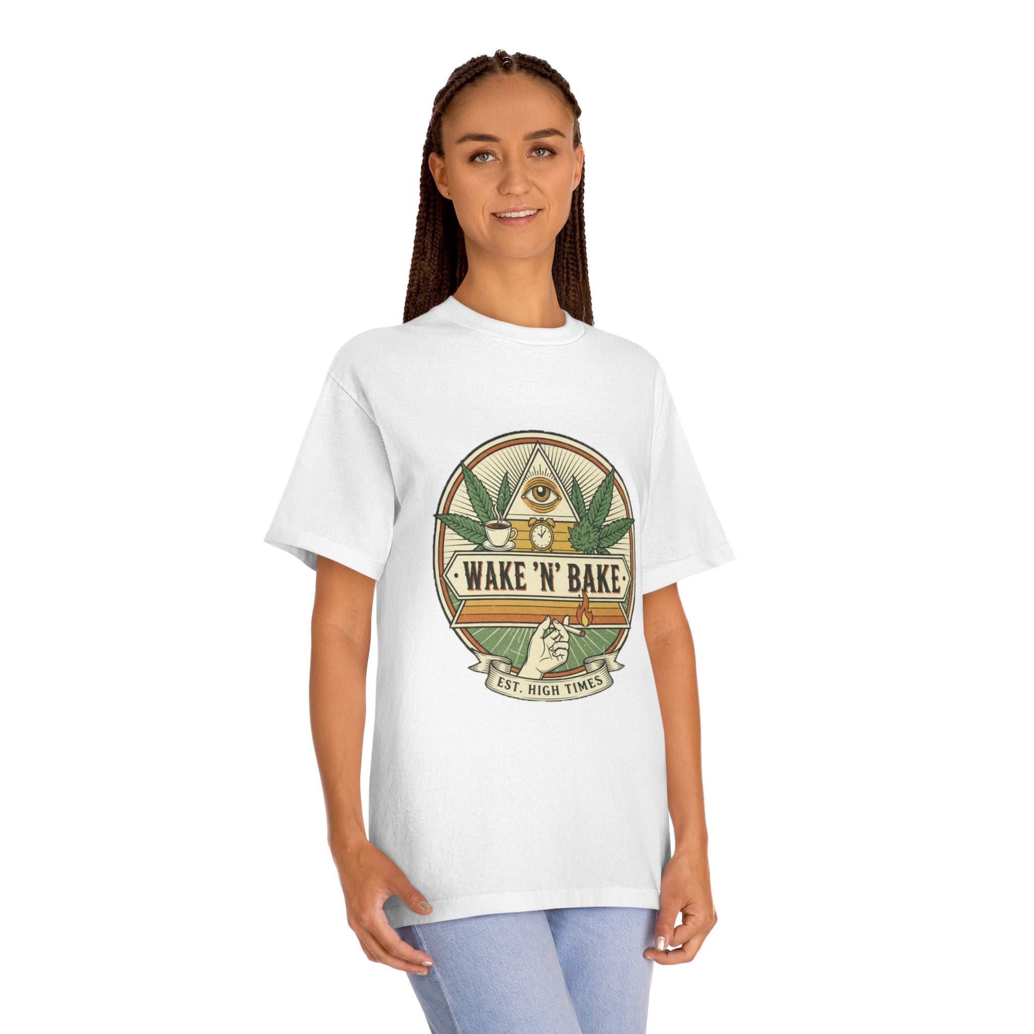 Wake 'N' Bake T-Shirt – Retro Cannabis Graphic Tee