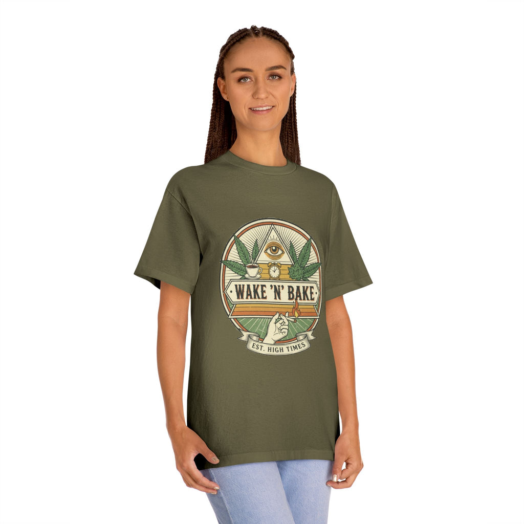 Wake 'N' Bake T-Shirt – Retro Cannabis Graphic Tee