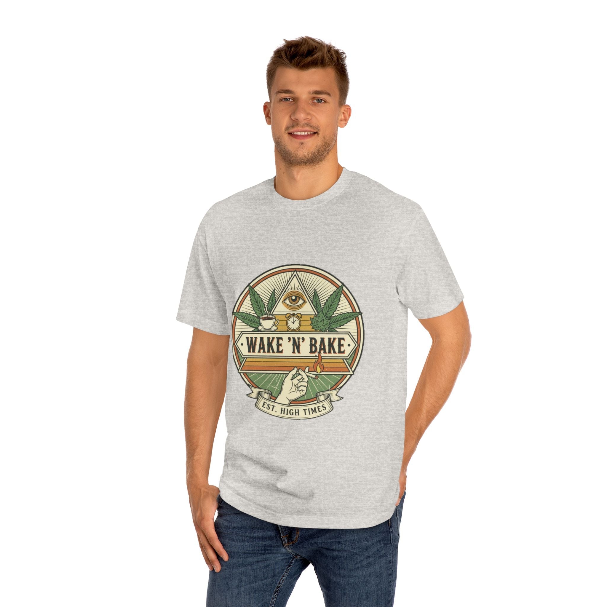 Wake 'N' Bake T-Shirt – Retro Cannabis Graphic Tee