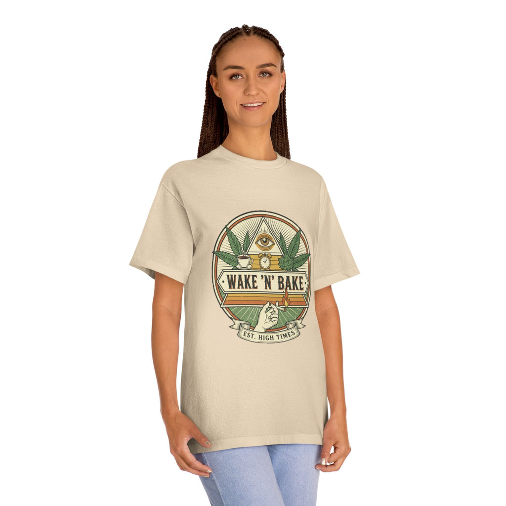 Wake 'N' Bake T-Shirt – Retro Cannabis Graphic Tee