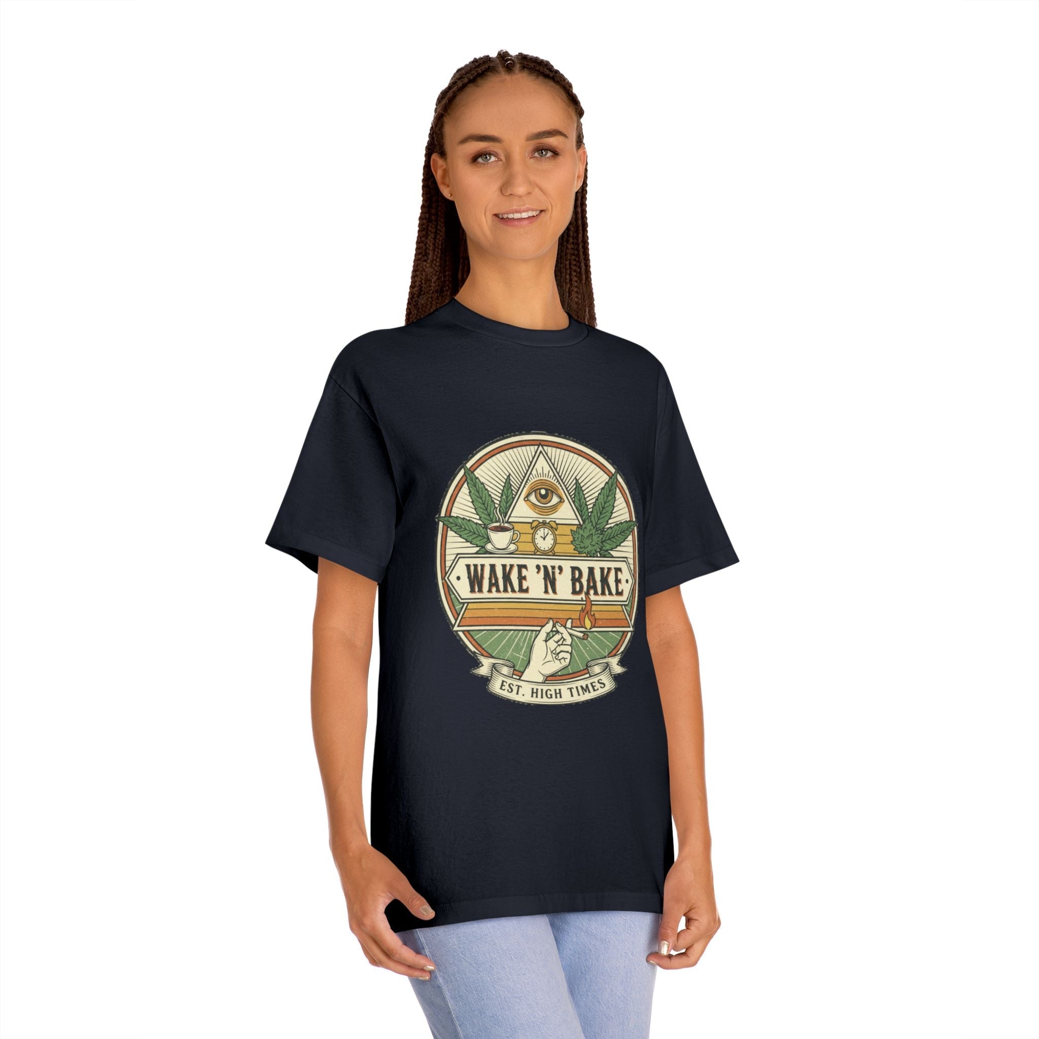 Wake 'N' Bake T-Shirt – Retro Cannabis Graphic Tee