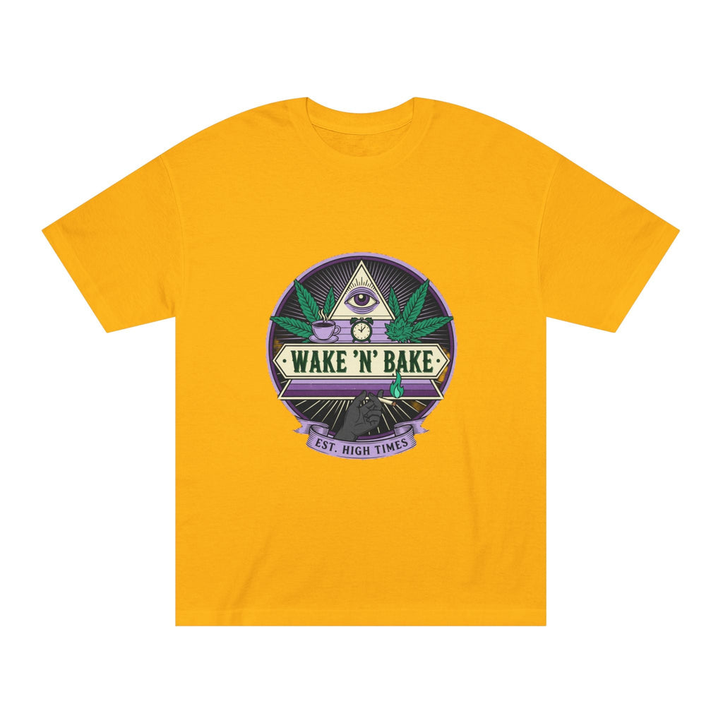 Wake 'N' Bake T-Shirt — Retro Cannabis Graphic Tee