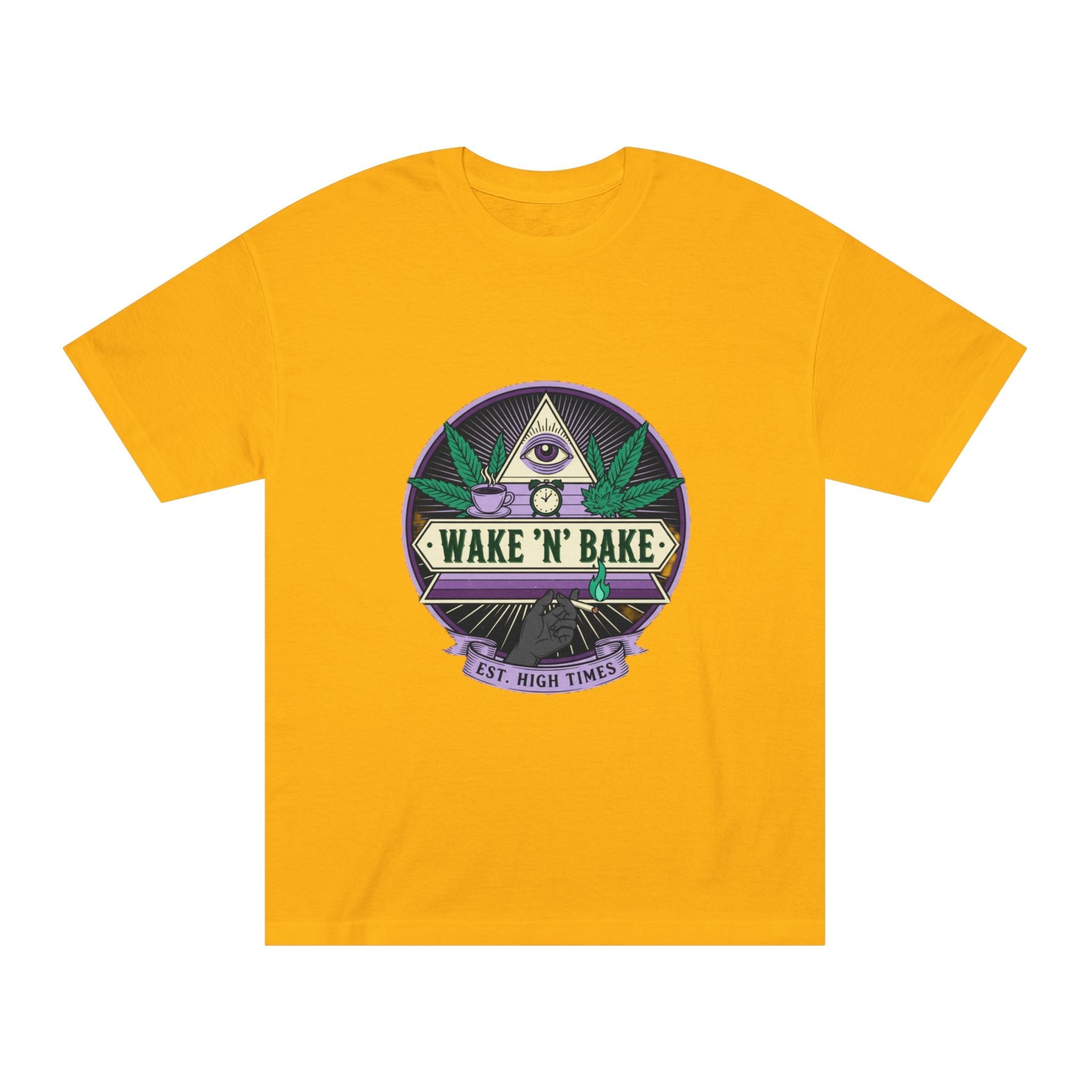 Wake 'N' Bake T-Shirt — Retro Cannabis Graphic Tee