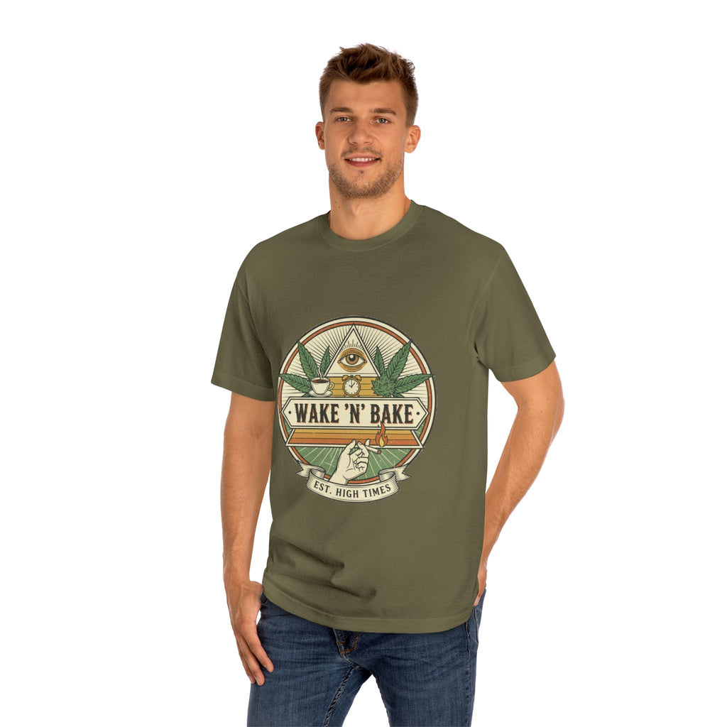 Wake 'N' Bake T-Shirt – Retro Cannabis Graphic Tee