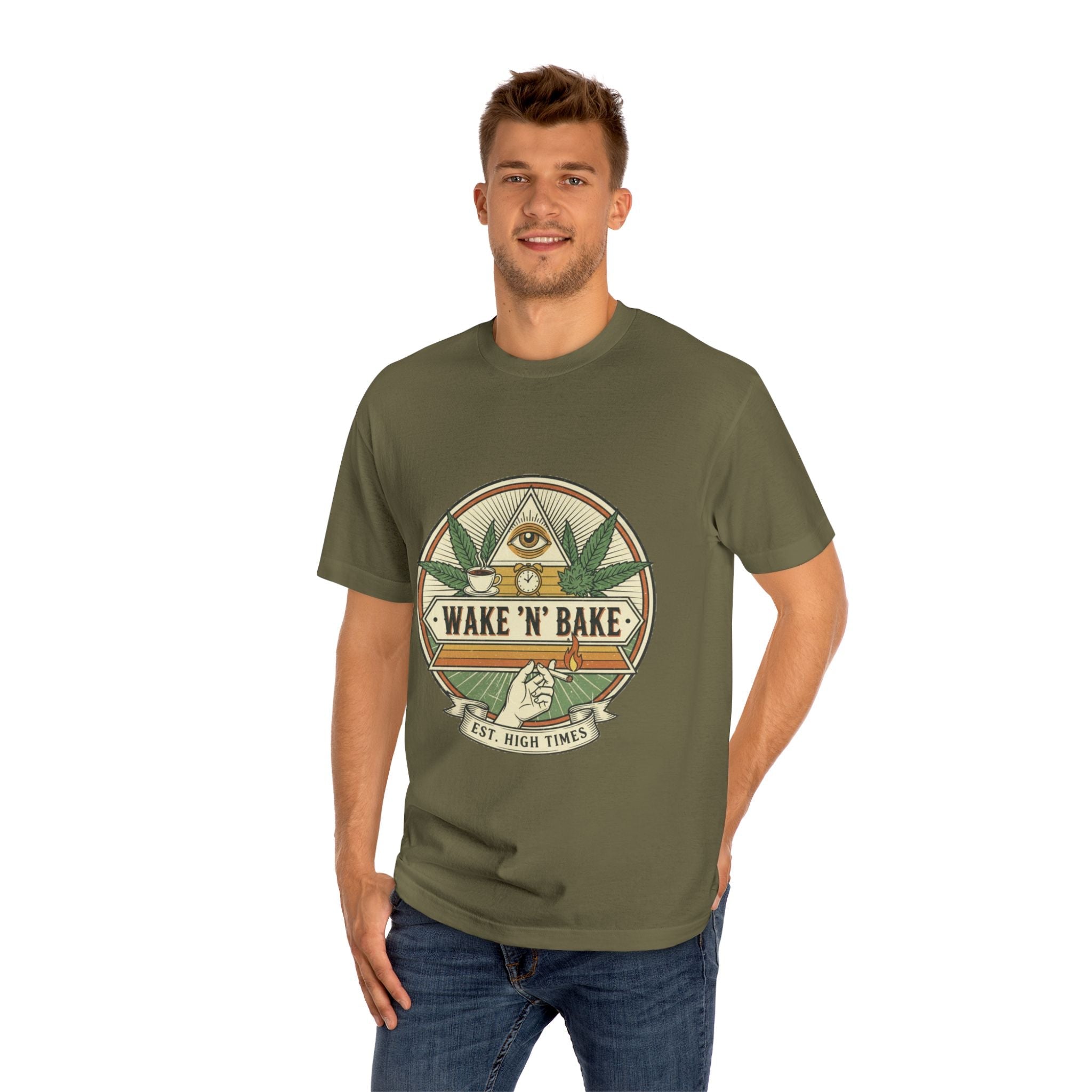 Wake 'N' Bake T-Shirt – Retro Cannabis Graphic Tee