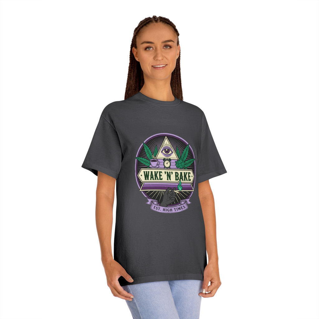 Wake 'N' Bake T-Shirt — Retro Cannabis Graphic Tee