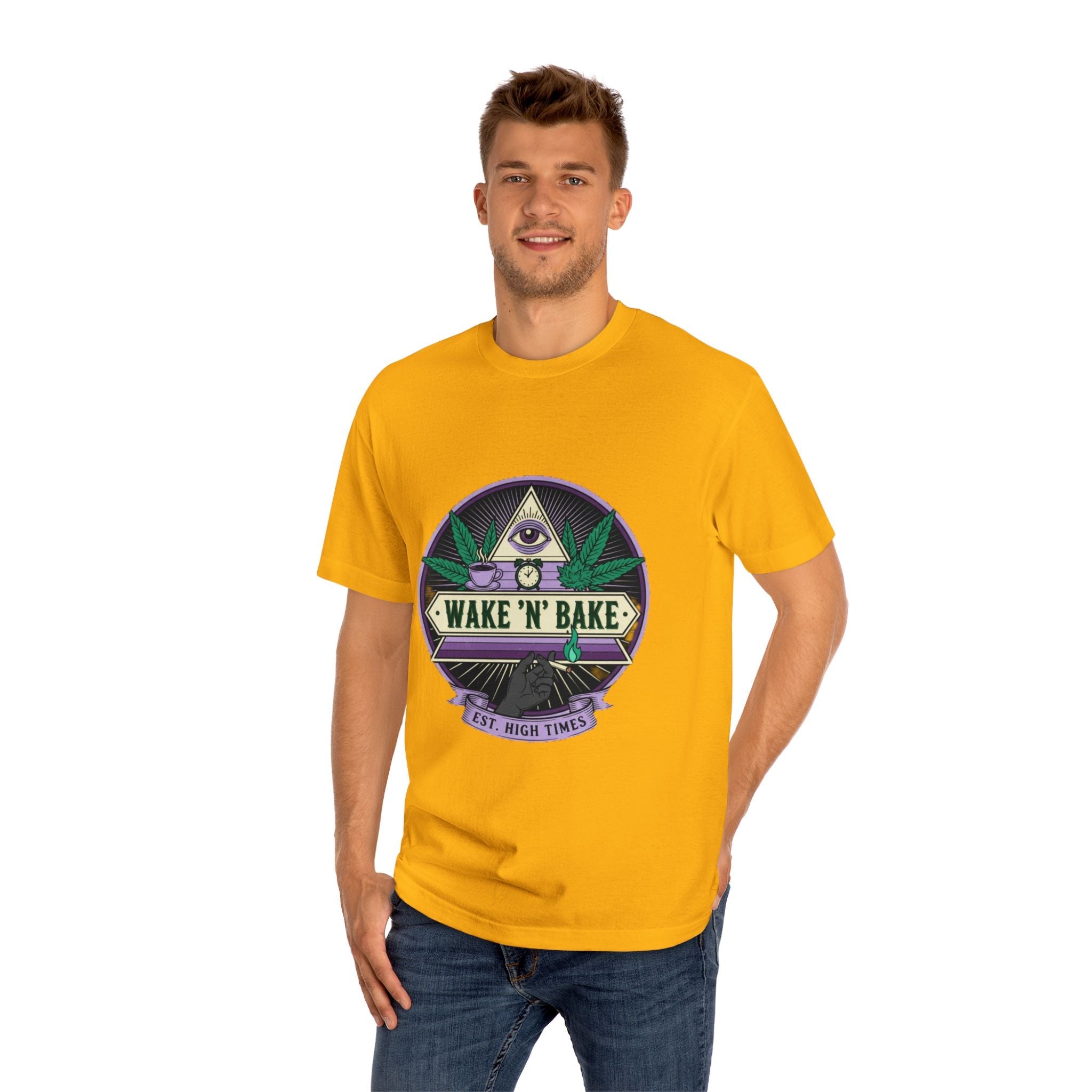 Wake 'N' Bake T-Shirt — Retro Cannabis Graphic Tee