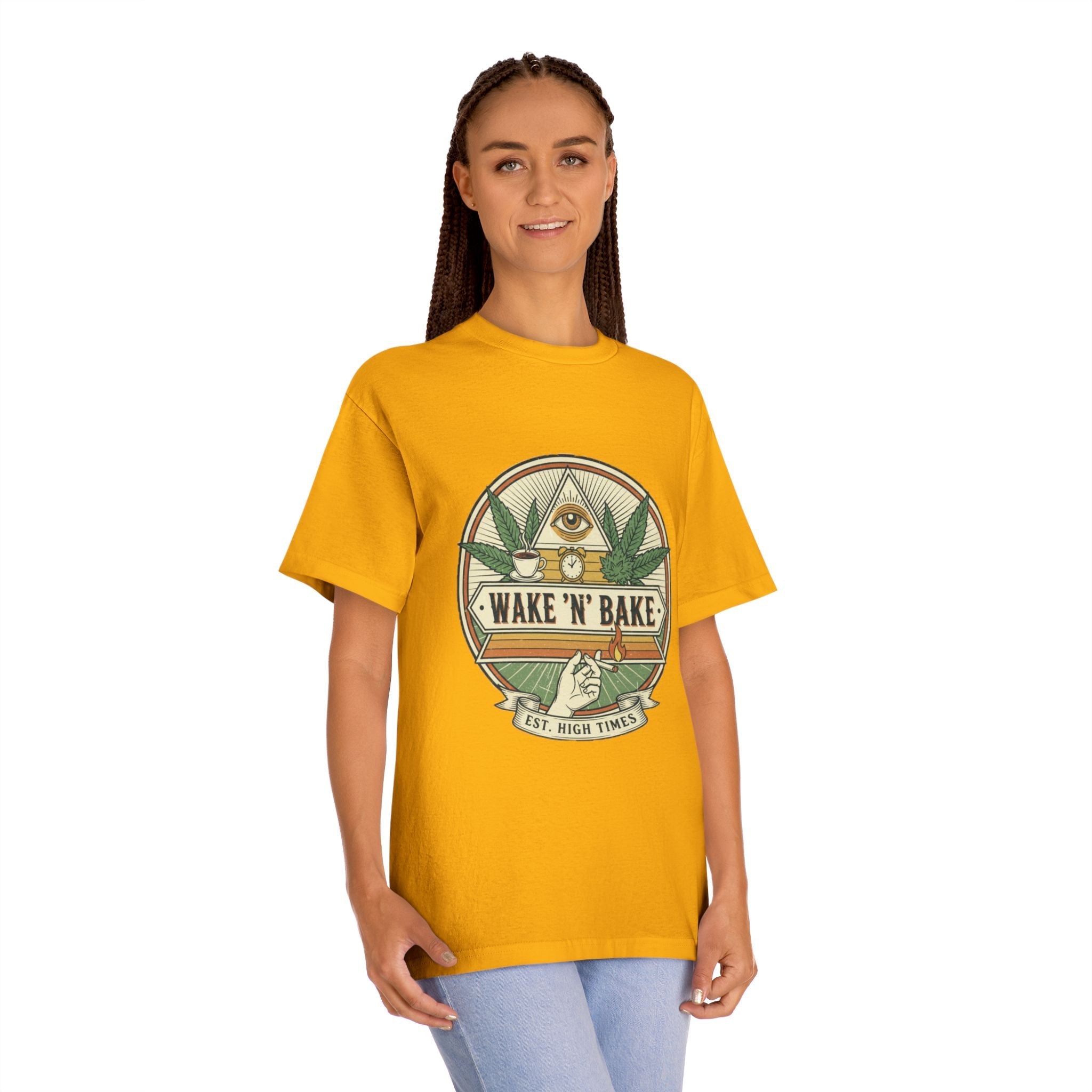 Wake 'N' Bake T-Shirt – Retro Cannabis Graphic Tee