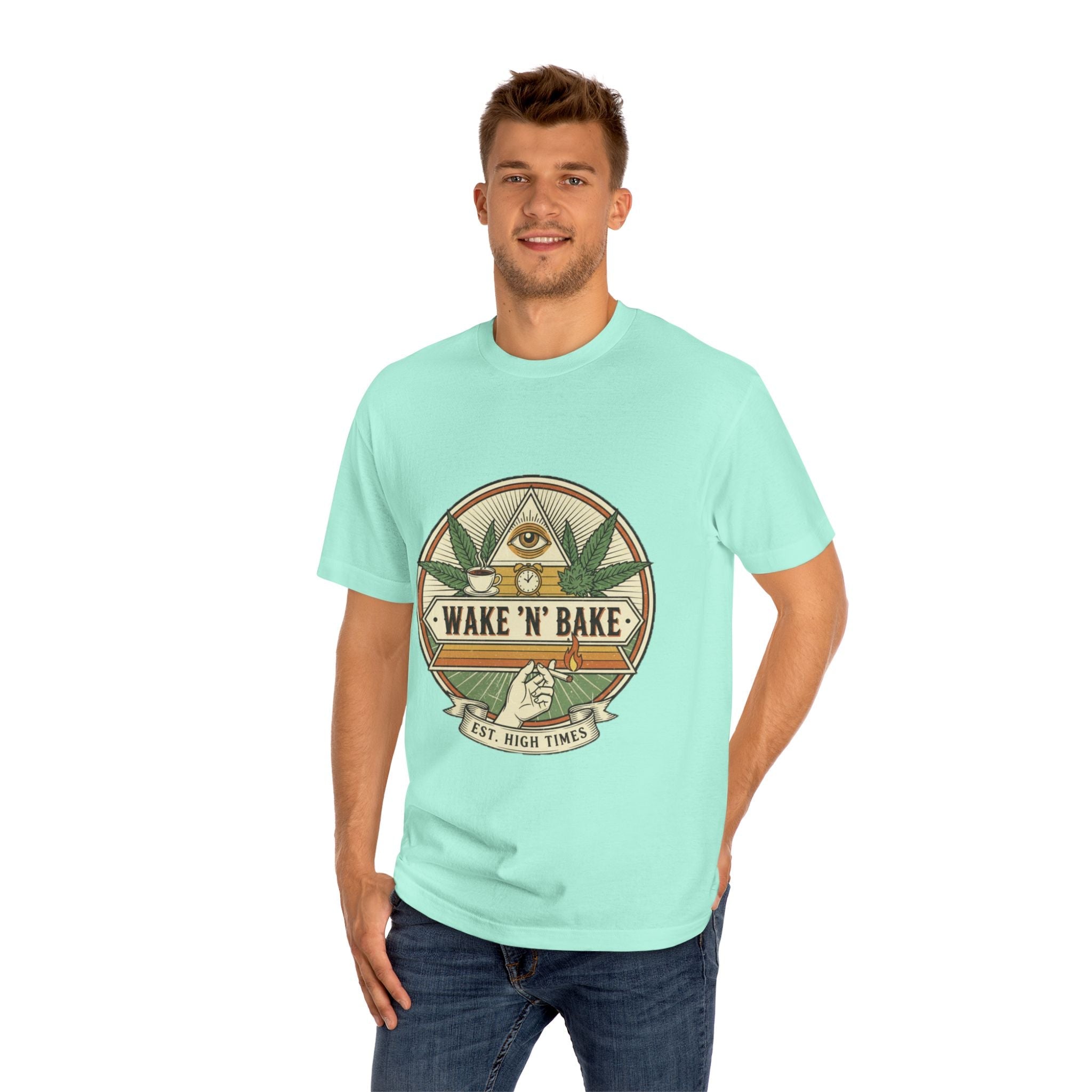 Wake 'N' Bake T-Shirt – Retro Cannabis Graphic Tee