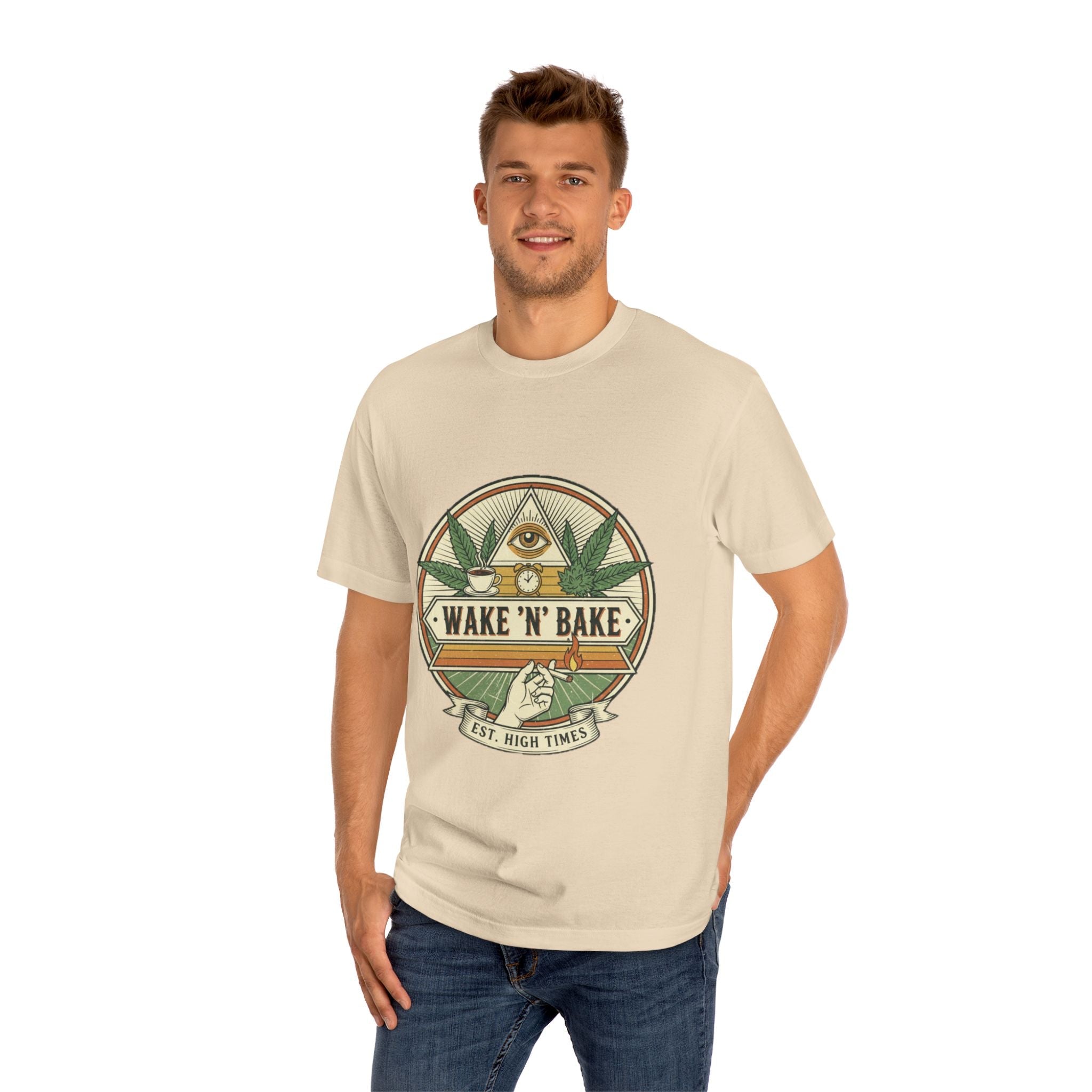 Wake 'N' Bake T-Shirt – Retro Cannabis Graphic Tee