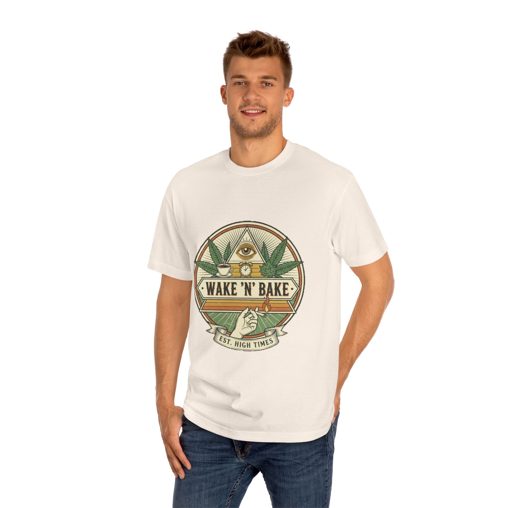 Wake 'N' Bake T-Shirt – Retro Cannabis Graphic Tee