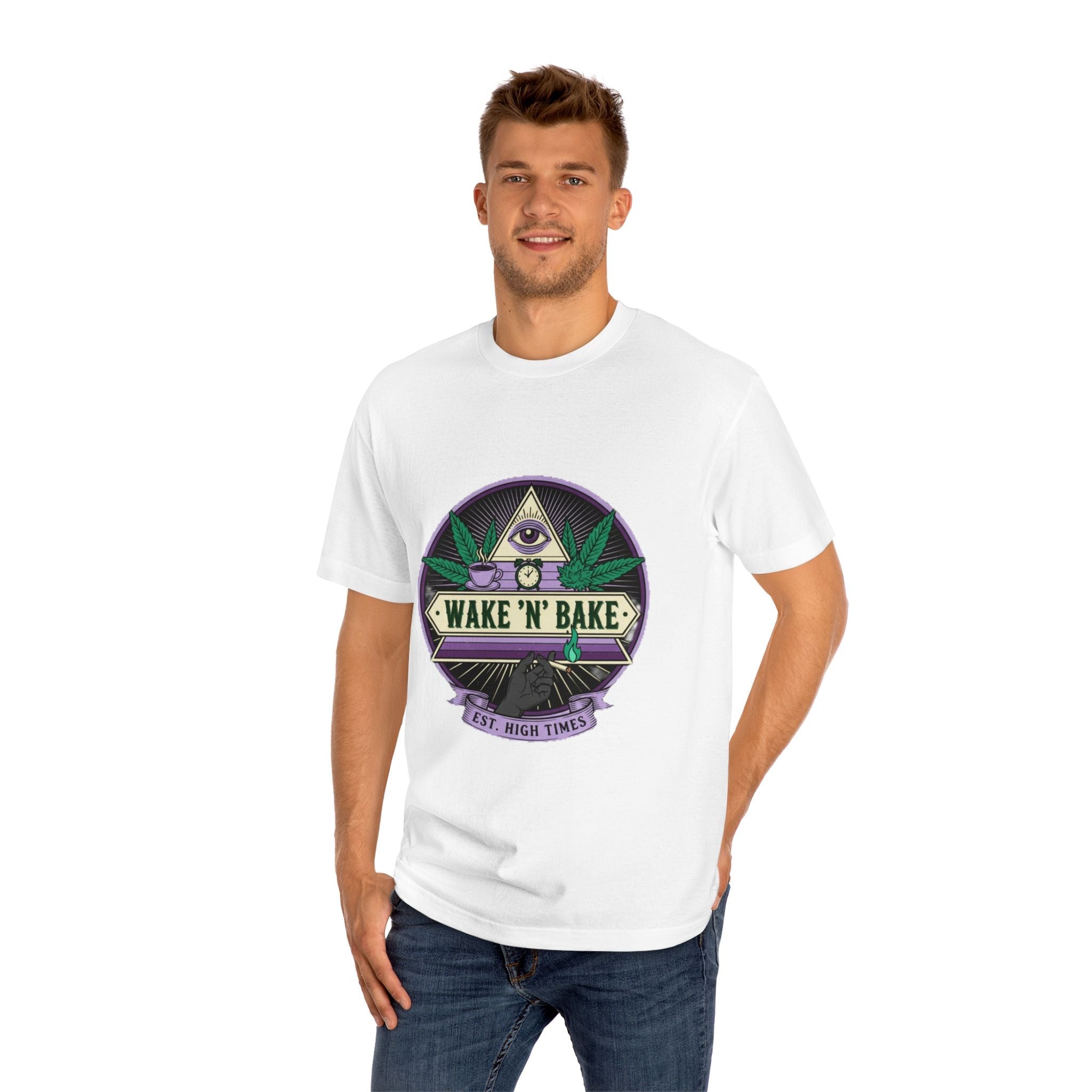 Wake 'N' Bake T-Shirt — Retro Cannabis Graphic Tee