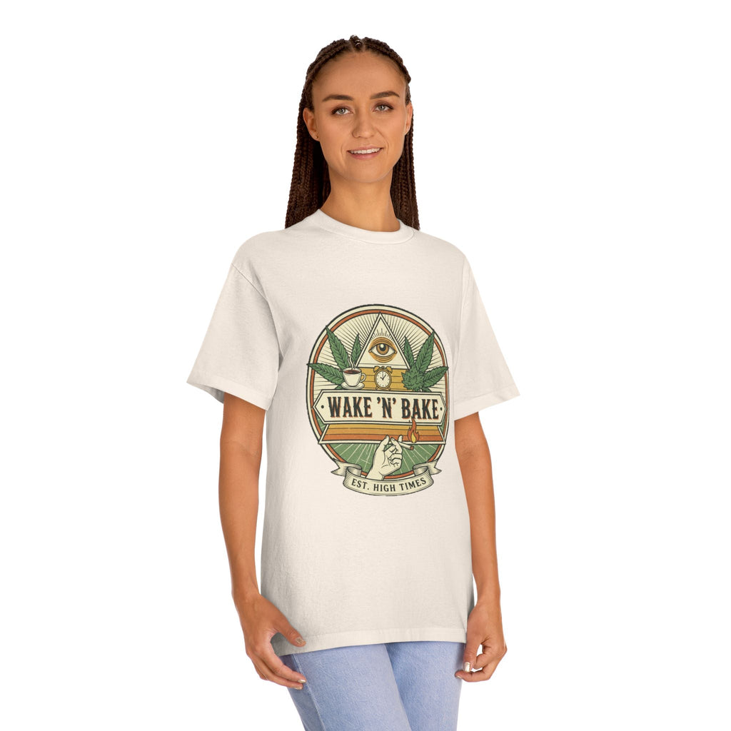 Wake 'N' Bake T-Shirt – Retro Cannabis Graphic Tee