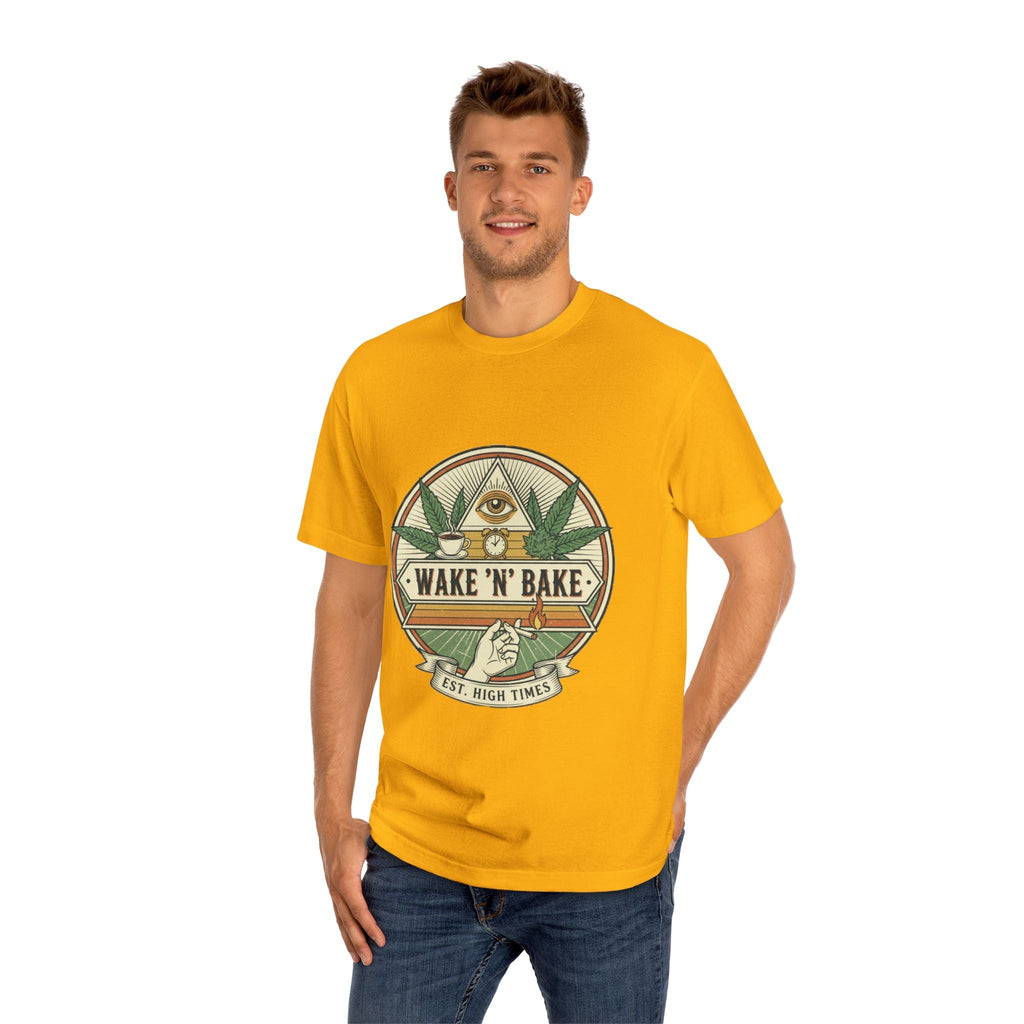 Wake 'N' Bake T-Shirt – Retro Cannabis Graphic Tee