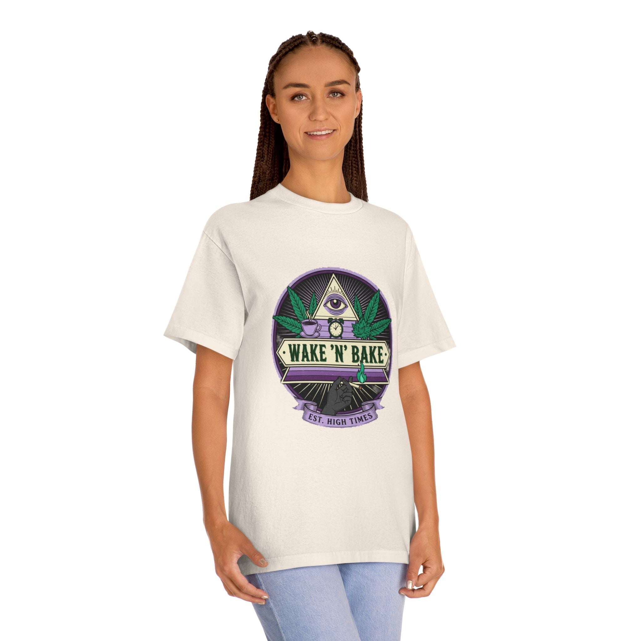 Wake 'N' Bake T-Shirt — Retro Cannabis Graphic Tee
