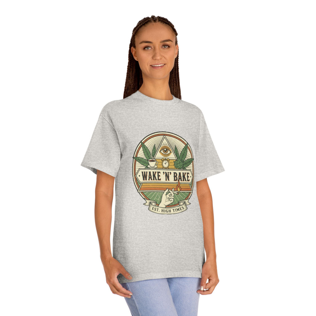 Wake 'N' Bake T-Shirt – Retro Cannabis Graphic Tee