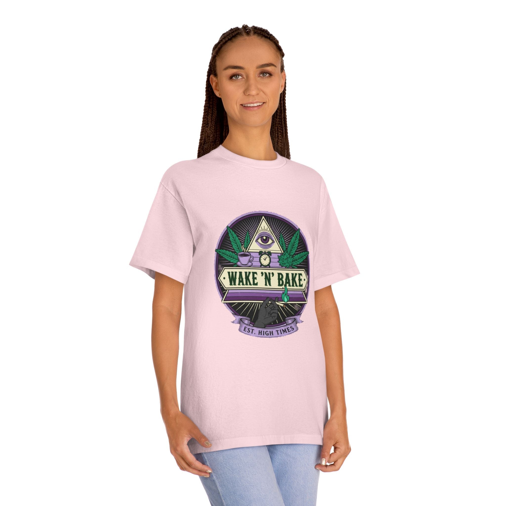 Wake 'N' Bake T-Shirt — Retro Cannabis Graphic Tee