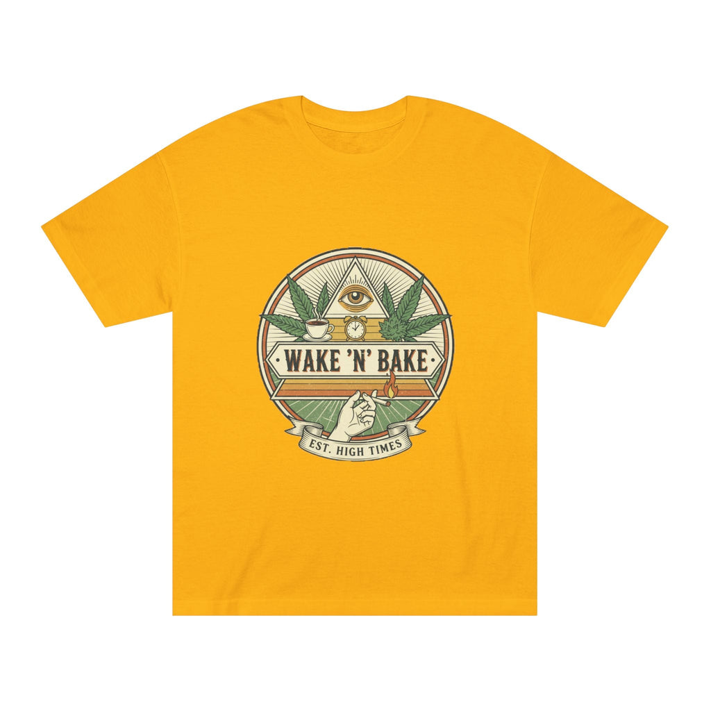 Wake 'N' Bake T-Shirt – Retro Cannabis Graphic Tee