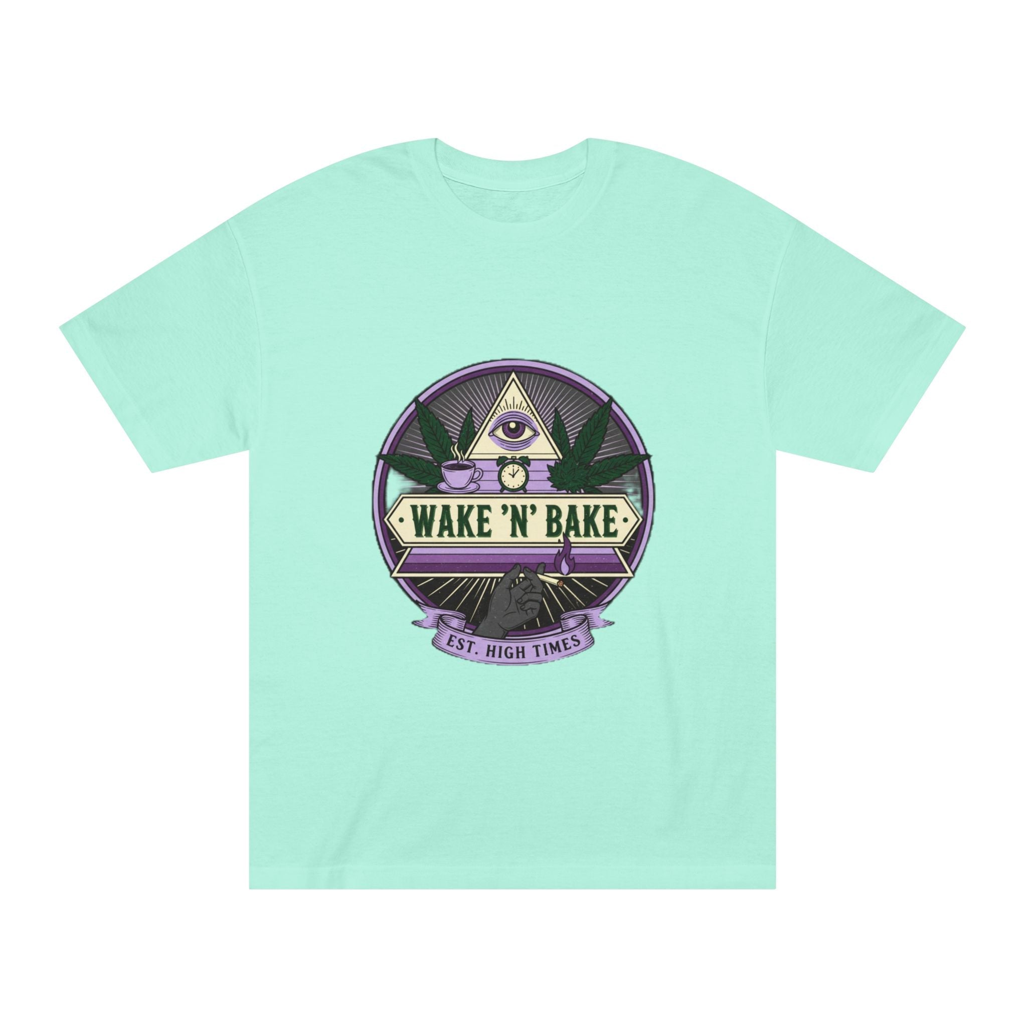 Wake 'N' Bake T‑Shirt — Vintage Cannabis Logo Tee ("Wake 'N' Bake")
