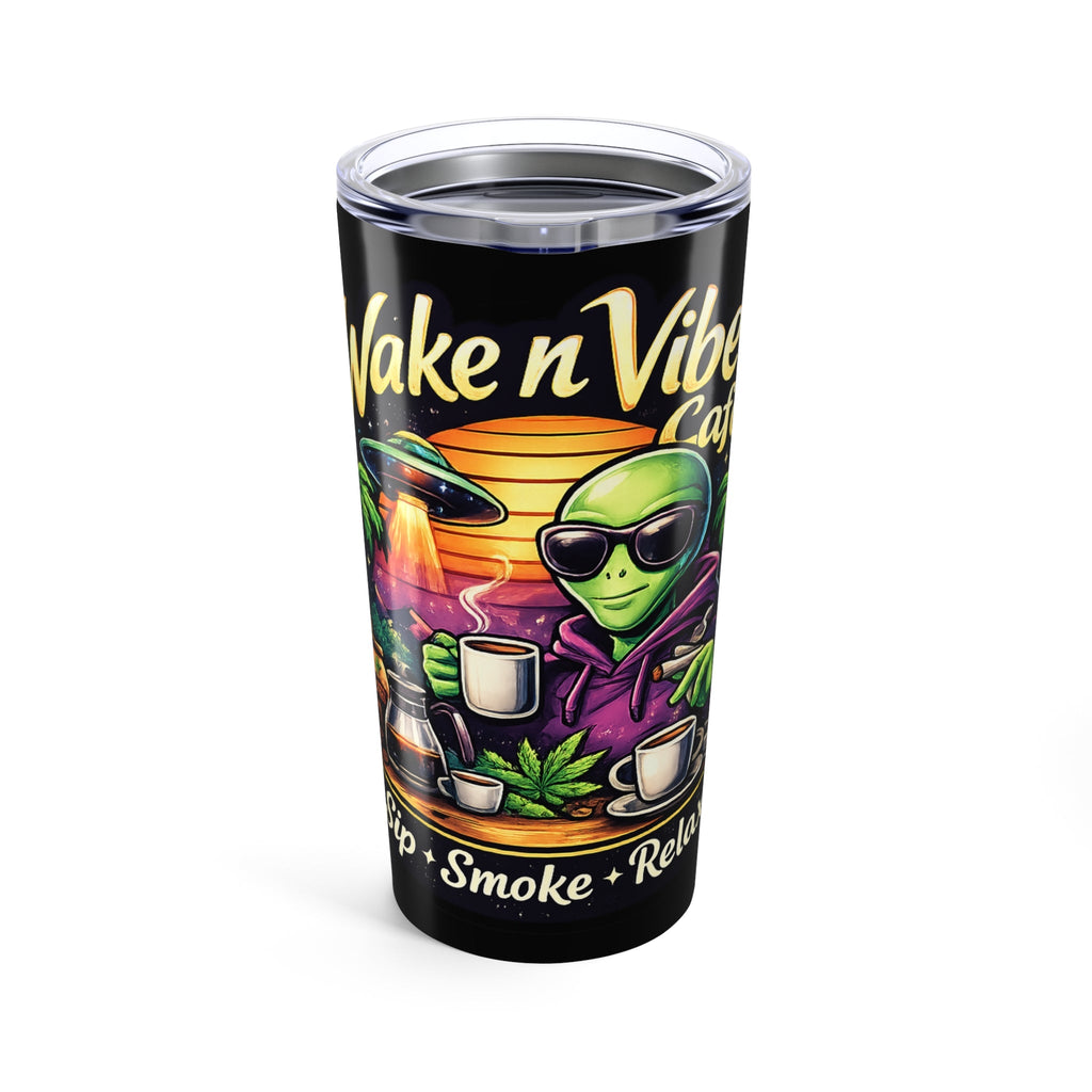 Wake n Vibes 20oz Tumbler — Alien Coffee & Chill Travel Cup