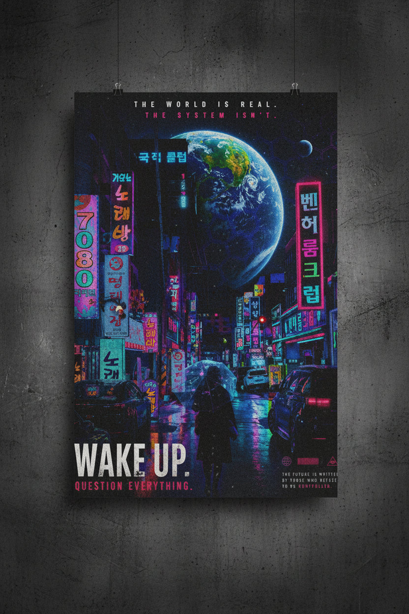 Wake Up Cyberpunk Poster