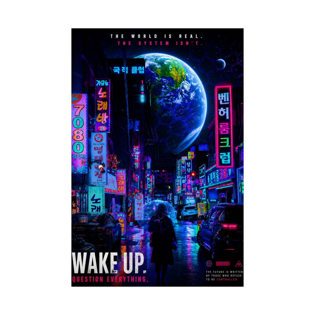 Wake Up Cyberpunk Poster