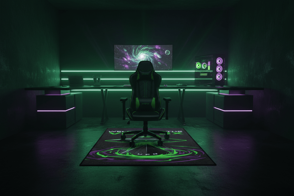 Welcome to the Vortex Rug — Full Gaming Room