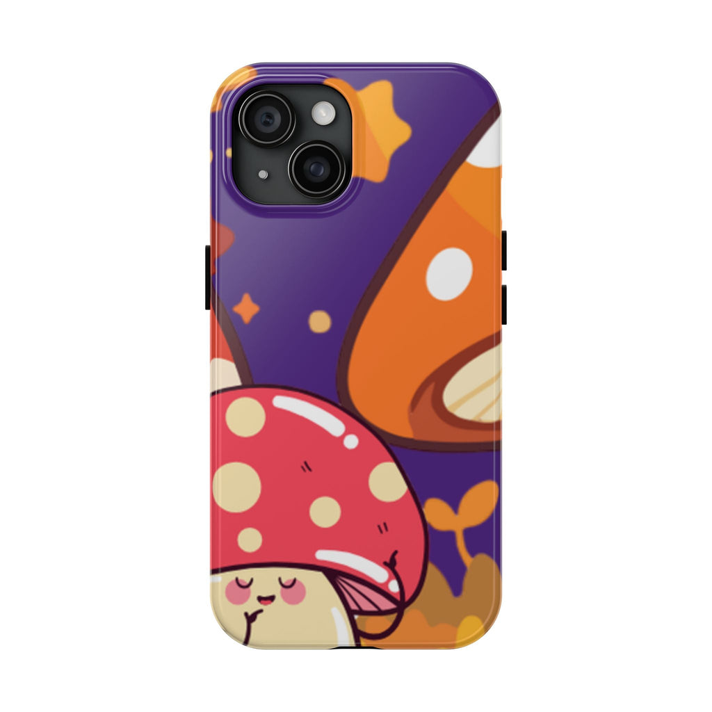 Whimsical Mushroom Phone Case, Cute Phone Cover, Tough Phone Cases for Nature Lovers, Gift for Friends, Vibrant Aesthetic