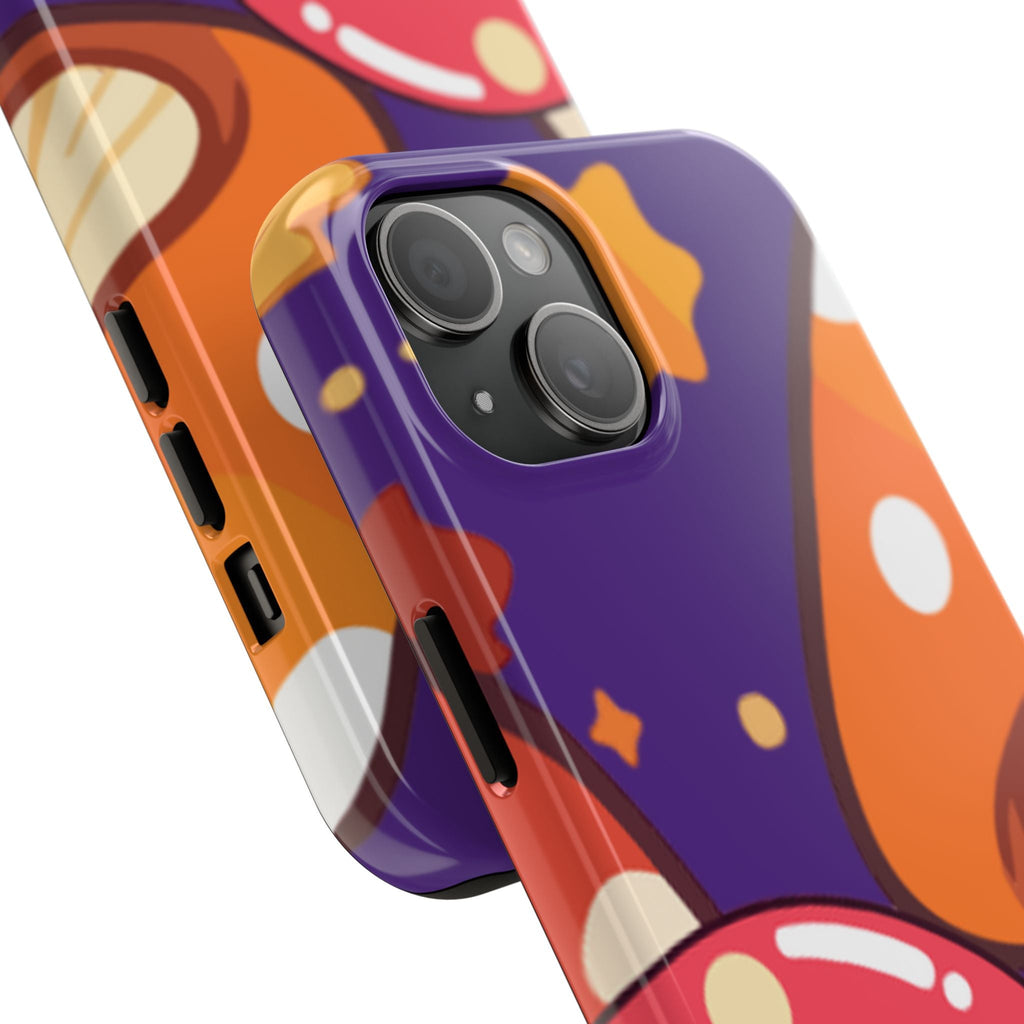 Whimsical Mushroom Phone Case, Cute Phone Cover, Tough Phone Cases for Nature Lovers, Gift for Friends, Vibrant Aesthetic