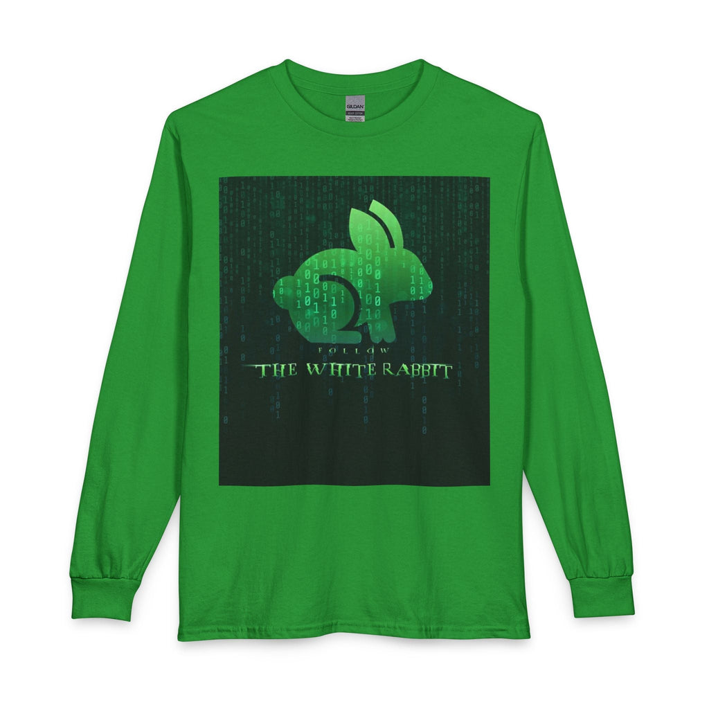 White Rabbit Matrix Long Sleeve Printify