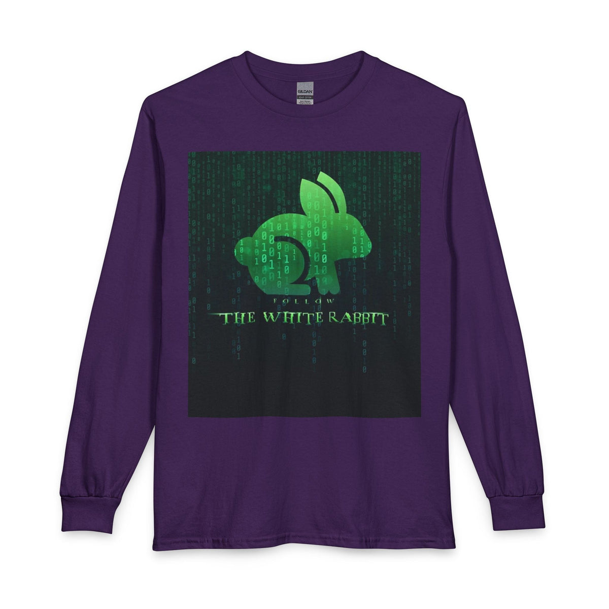White Rabbit Matrix Long Sleeve Printify