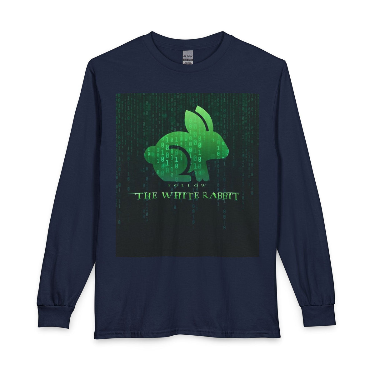 White Rabbit Matrix Long Sleeve Printify