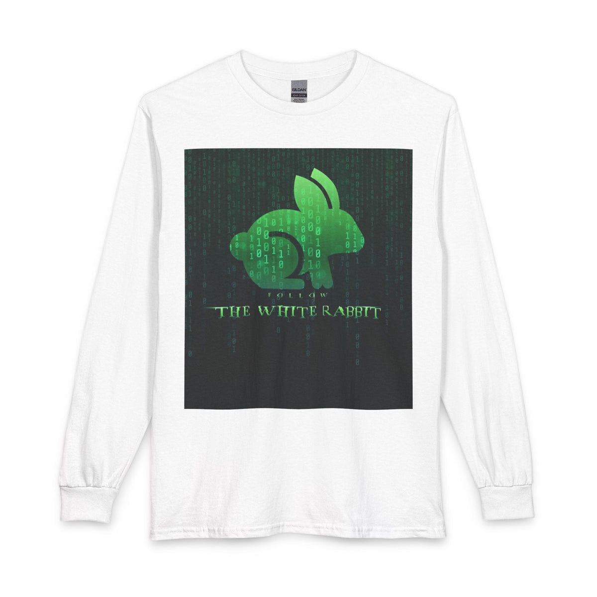 White Rabbit Matrix Long Sleeve Printify