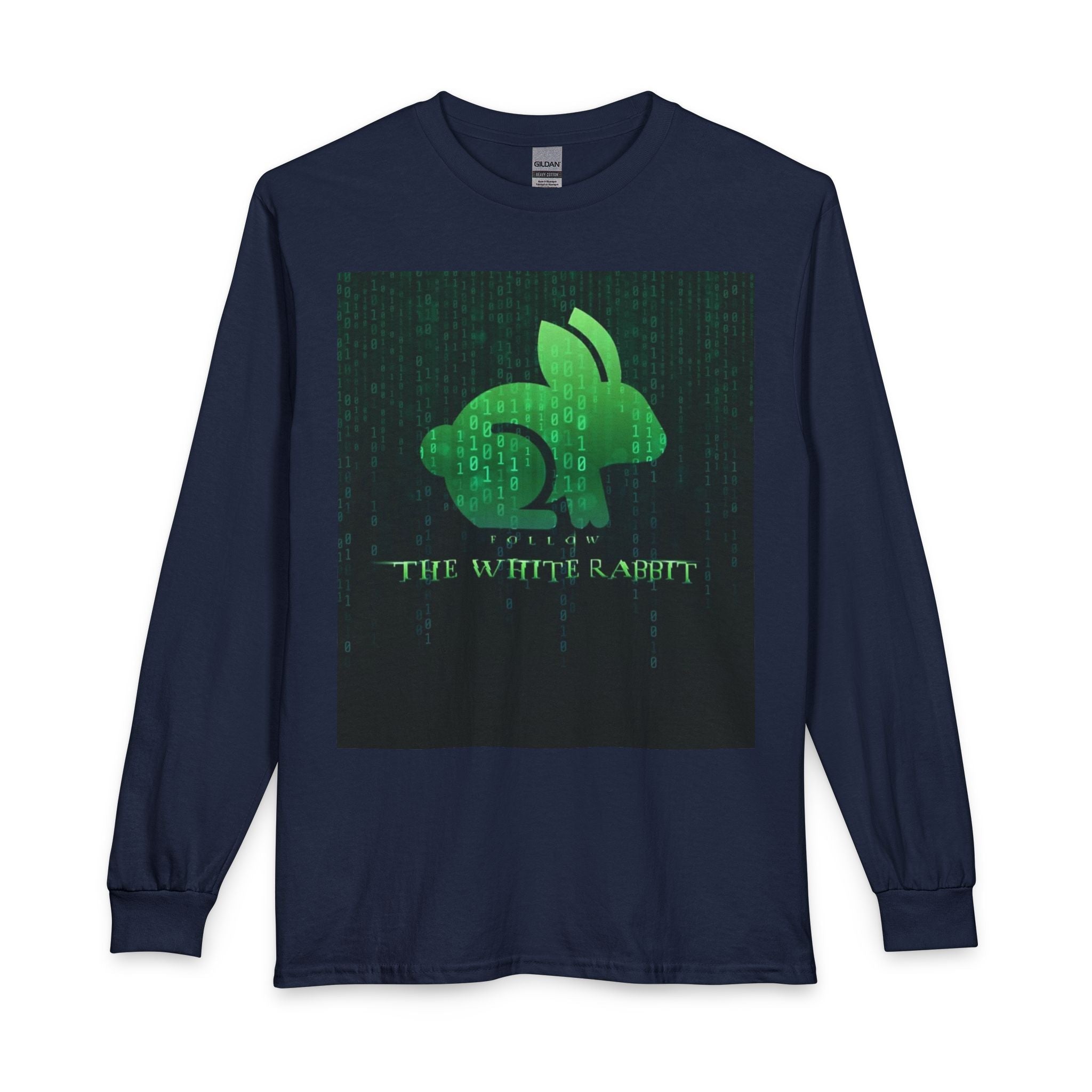 White Rabbit Matrix Long Sleeve Printify