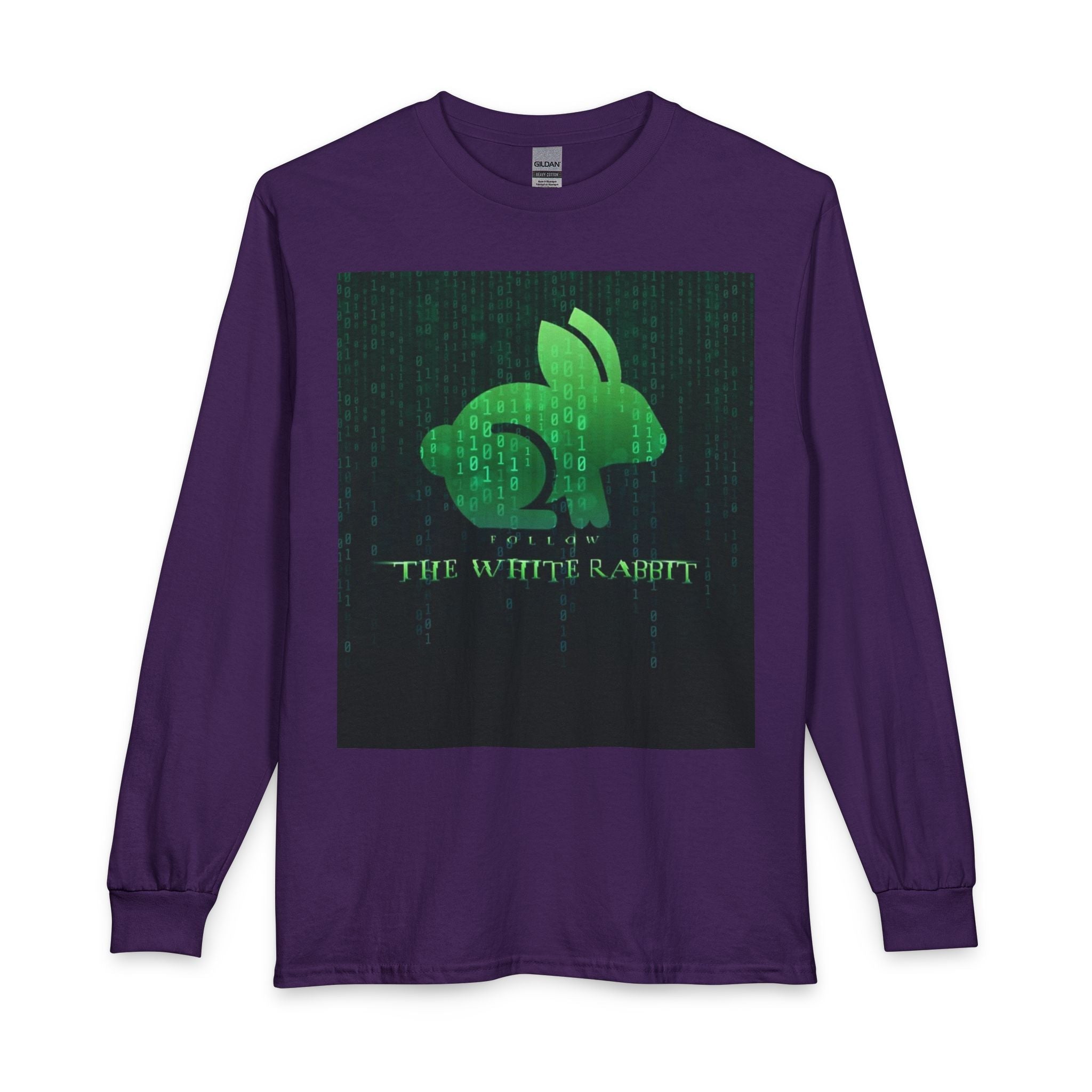 White Rabbit Matrix Long Sleeve Printify