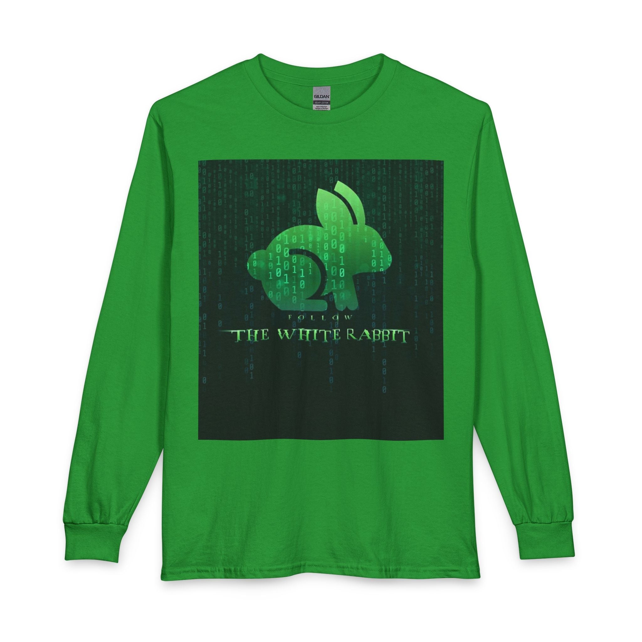 White Rabbit Matrix Long Sleeve Printify