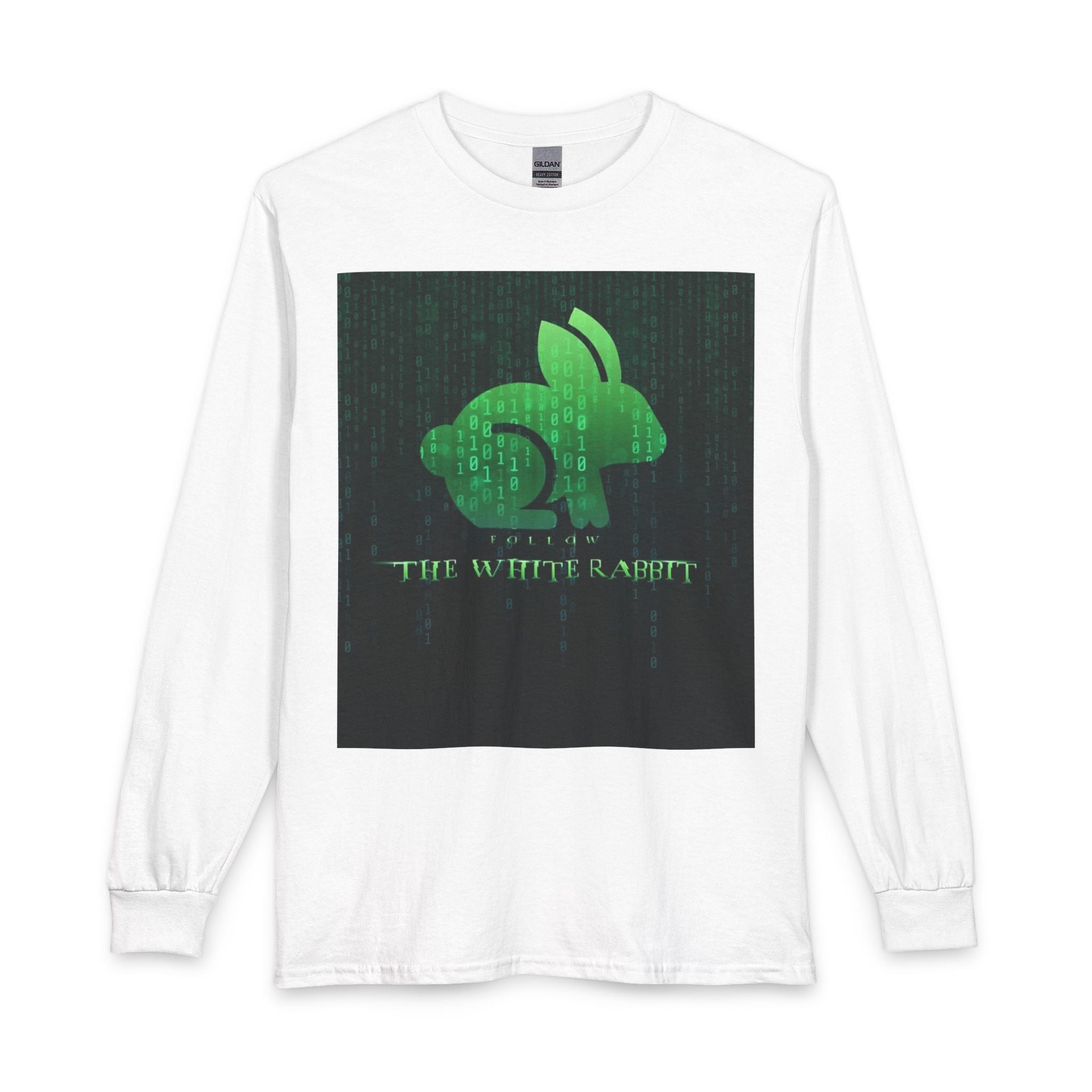 White Rabbit Matrix Long Sleeve Printify