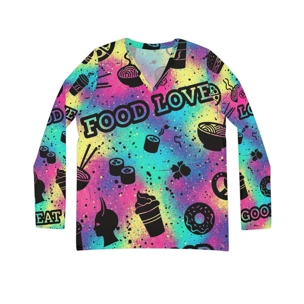 Women's Long Sleeve V-neck Shirt (AOP)