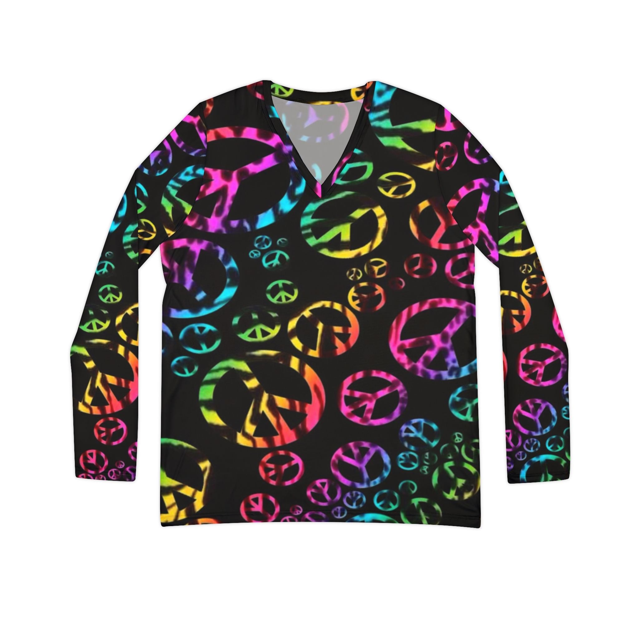 Women's Long Sleeve V-neck Shirt (AOP)