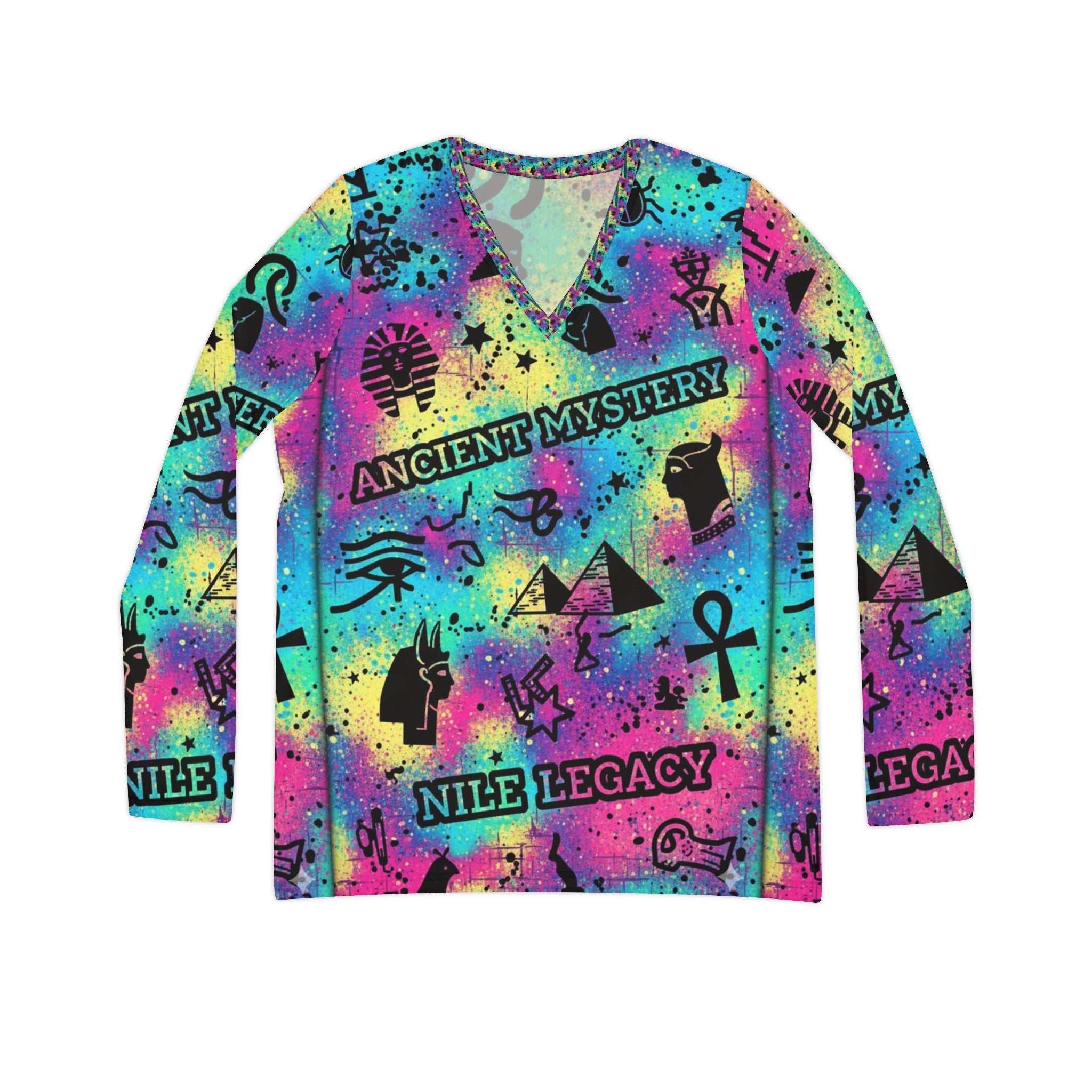 Women's Long Sleeve V-neck Shirt (AOP)