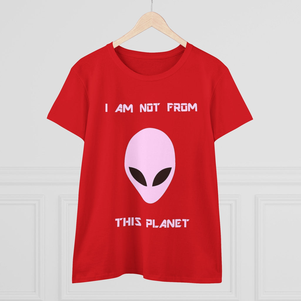 👽 I Am Not From This Planet — Women’s Alien Graphic Tee Printify