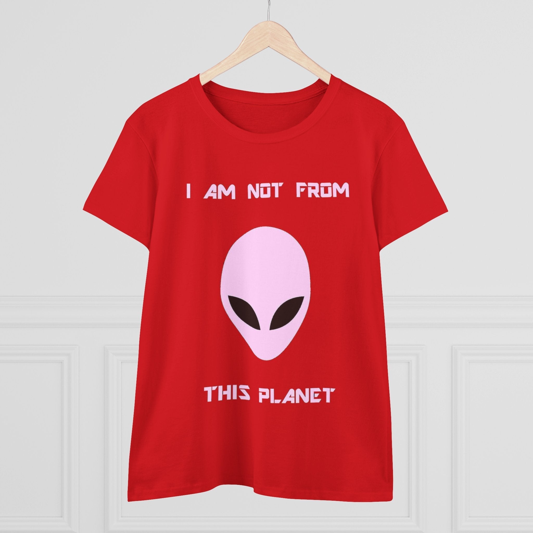 👽 I Am Not From This Planet — Women’s Alien Graphic Tee Printify