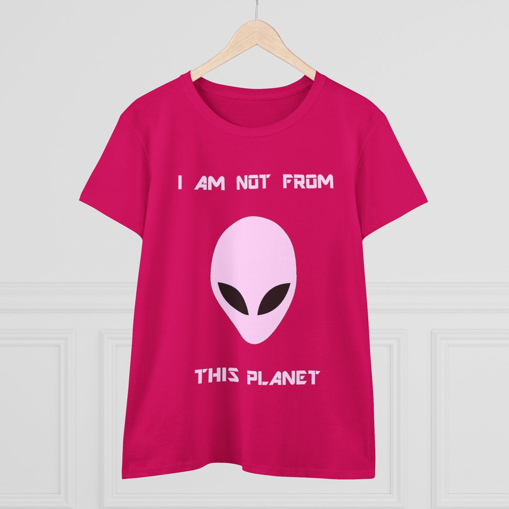 👽 I Am Not From This Planet — Women’s Alien Graphic Tee Printify