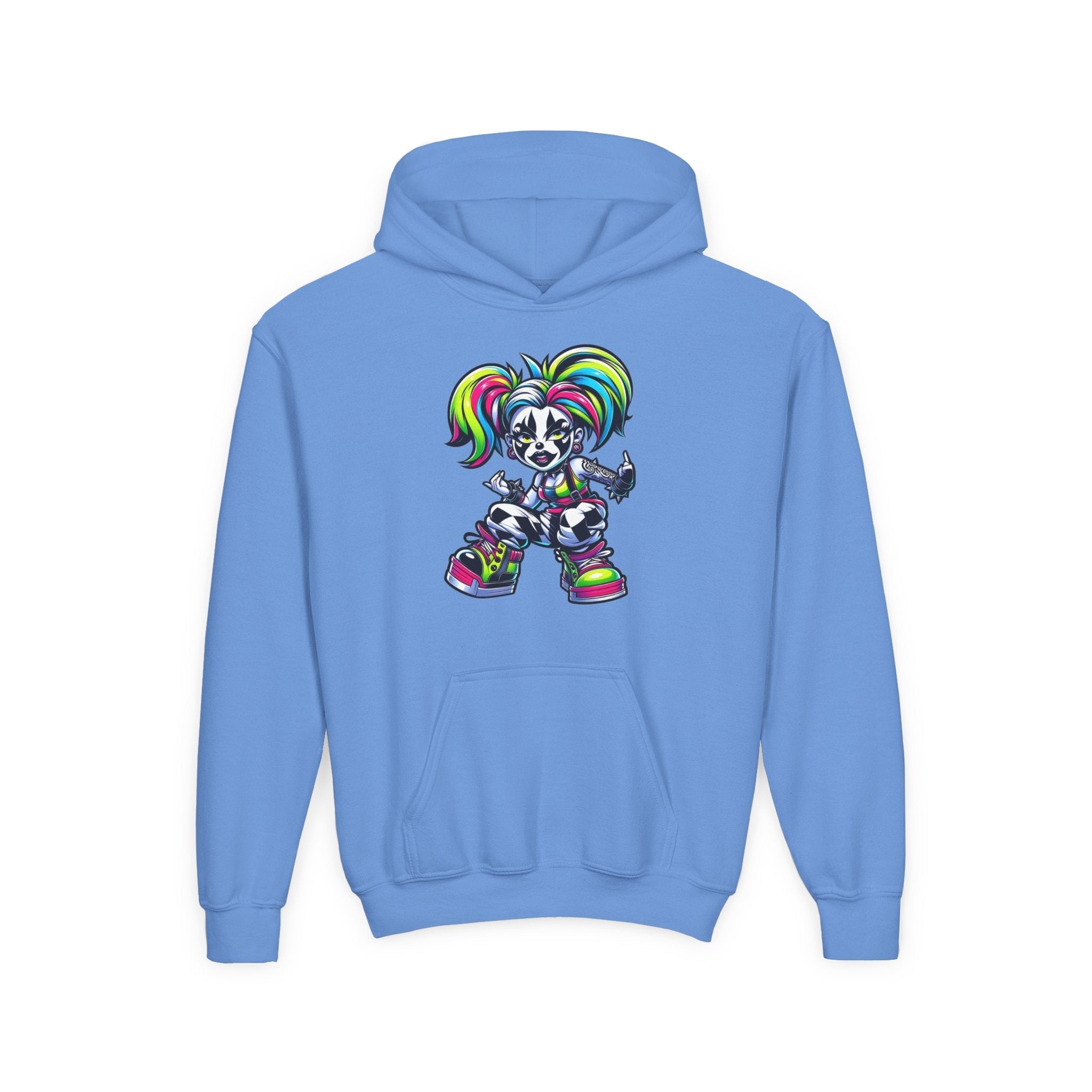 Youth Hooded Sweatshirt with Colorful Cool Panda Design, Fun Hoodie for Kids, Perfect Gift for Birthdays and Holidays, Cozy [...] Printify
