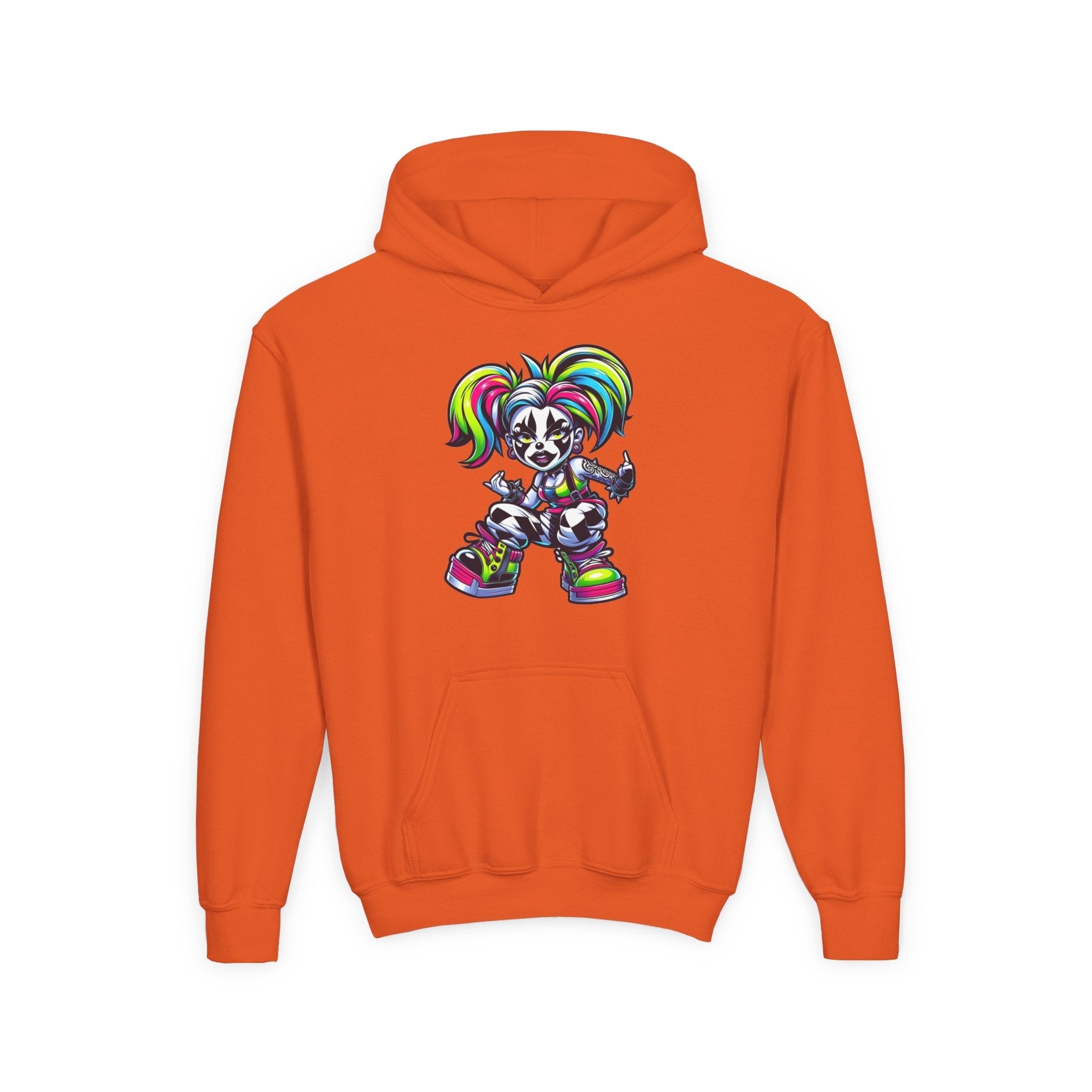 Youth Hooded Sweatshirt with Colorful Cool Panda Design, Fun Hoodie for Kids, Perfect Gift for Birthdays and Holidays, Cozy [...] Printify