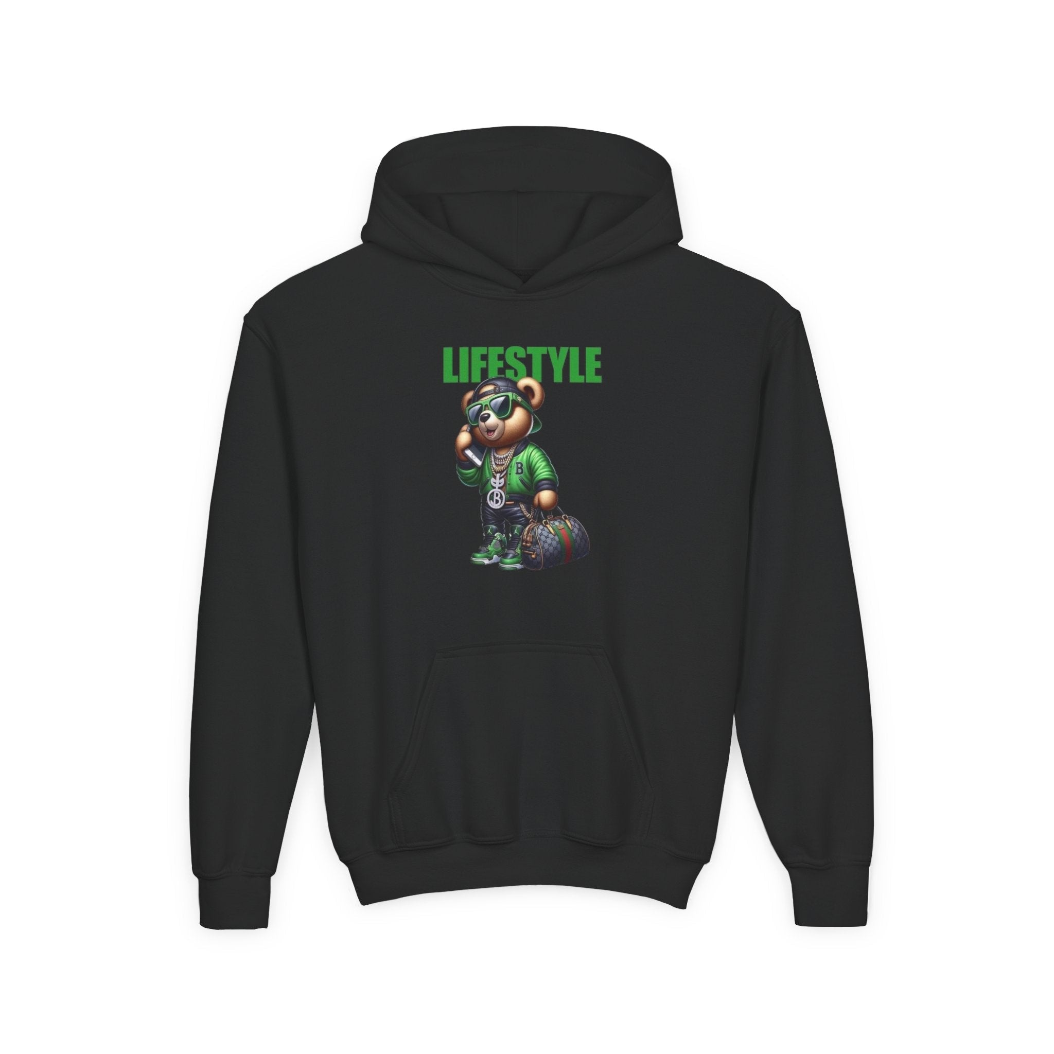 Youth Hooded Sweatshirt with Lifestyle Design - Cozy, Stylish, Fun Wear for Kids, Perfect for Casual Days, Gift Ideas, Streetwear Printify