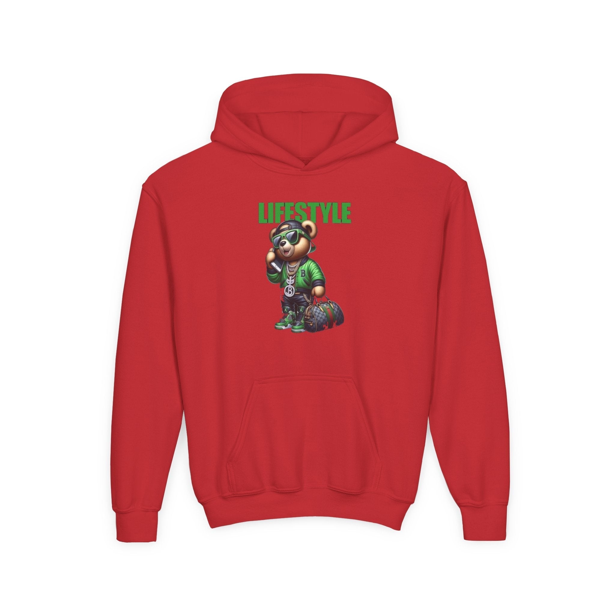 Youth Hooded Sweatshirt with Lifestyle Design - Cozy, Stylish, Fun Wear for Kids, Perfect for Casual Days, Gift Ideas, Streetwear Printify