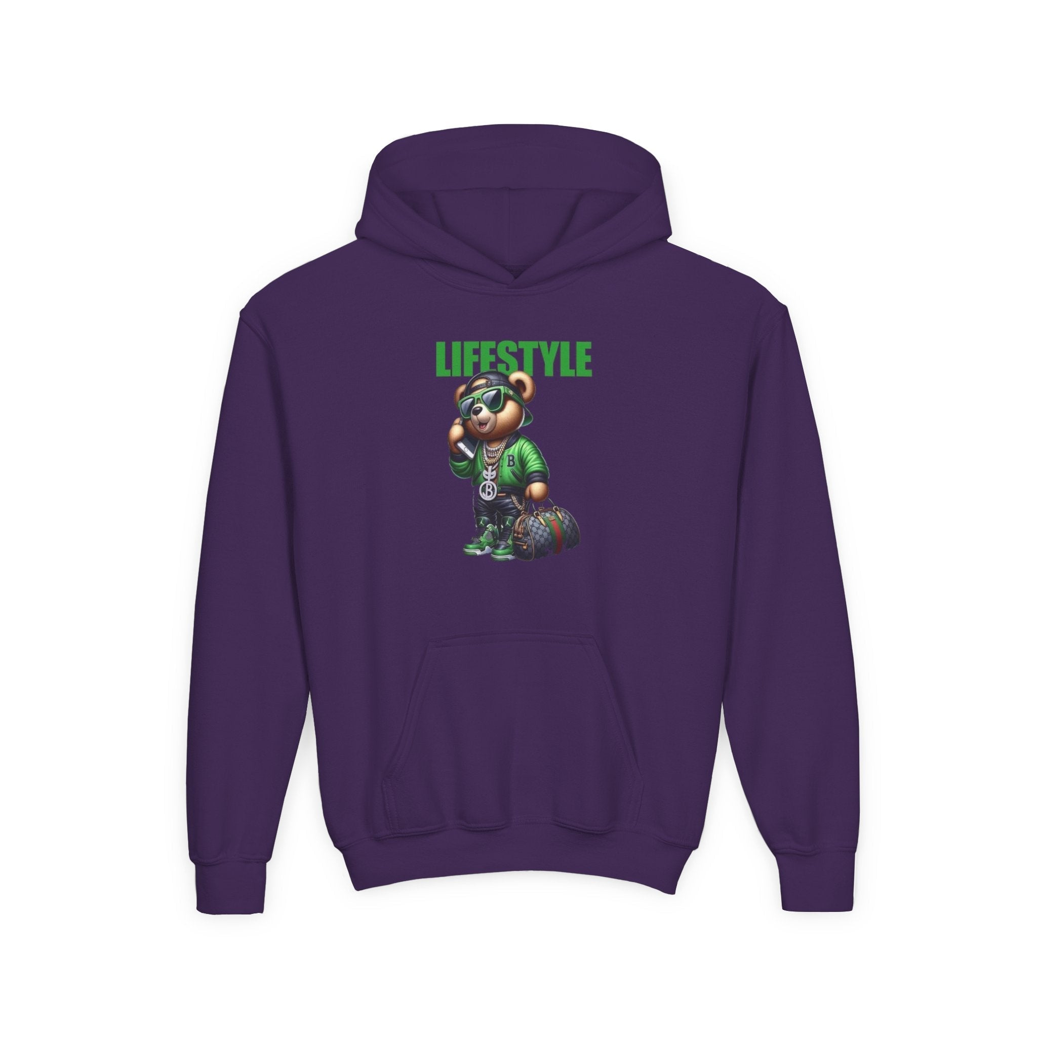 Youth Hooded Sweatshirt with Lifestyle Design - Cozy, Stylish, Fun Wear for Kids, Perfect for Casual Days, Gift Ideas, Streetwear Printify