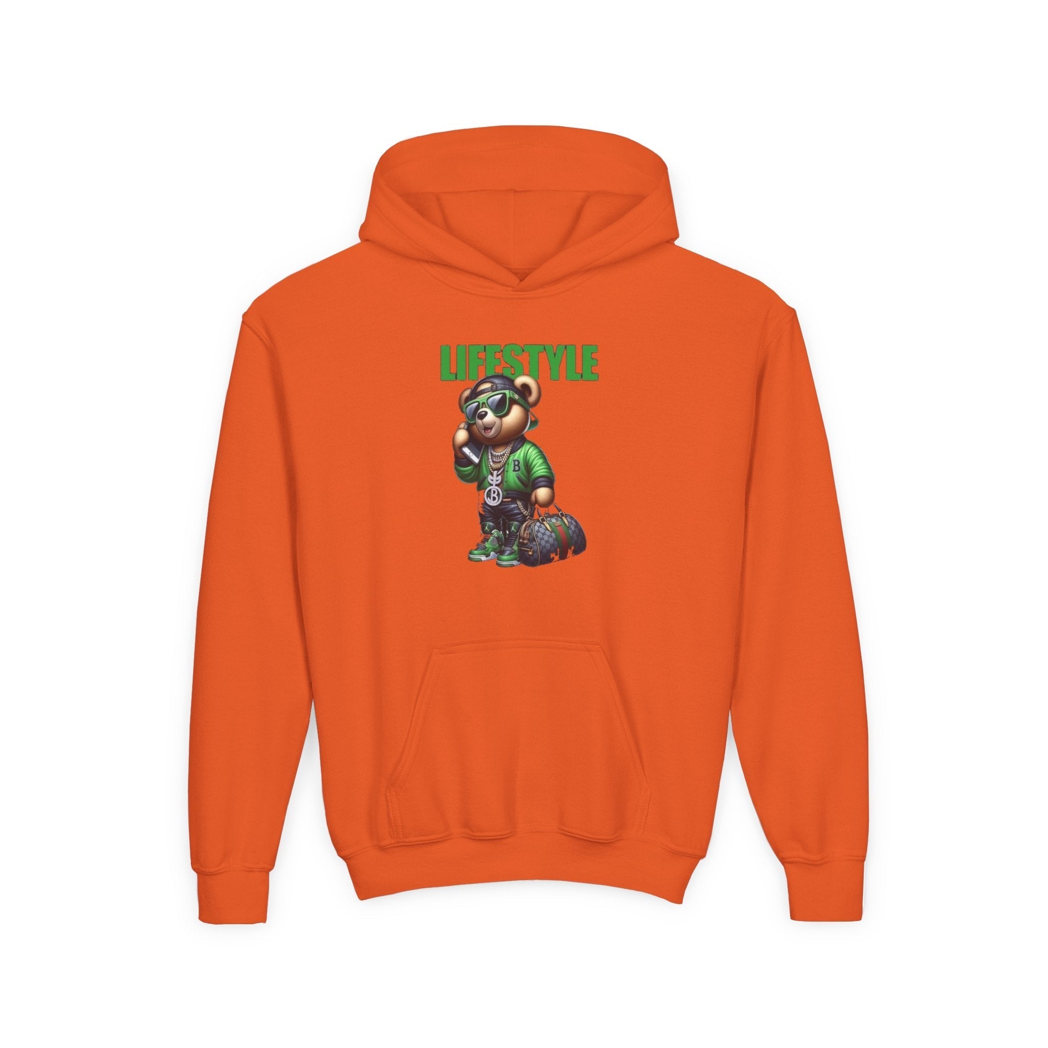 Youth Hooded Sweatshirt with Lifestyle Design - Cozy, Stylish, Fun Wear for Kids, Perfect for Casual Days, Gift Ideas, Streetwear Printify