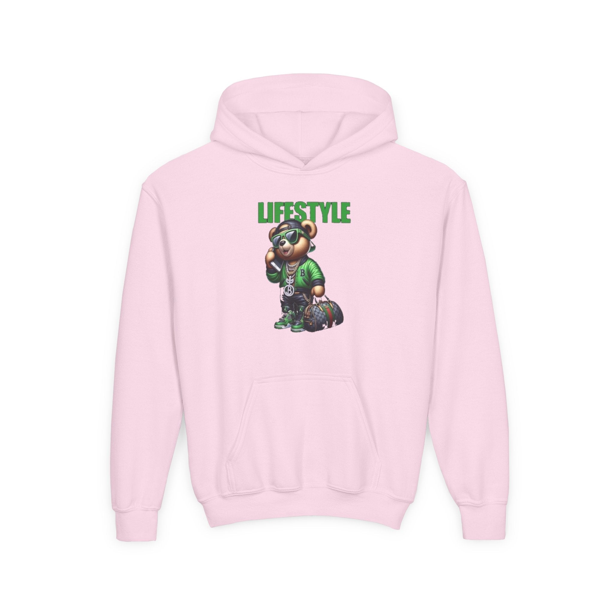 Youth Hooded Sweatshirt with Lifestyle Design - Cozy, Stylish, Fun Wear for Kids, Perfect for Casual Days, Gift Ideas, Streetwear Printify